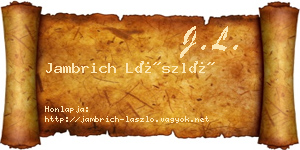 Jambrich László névjegykártya